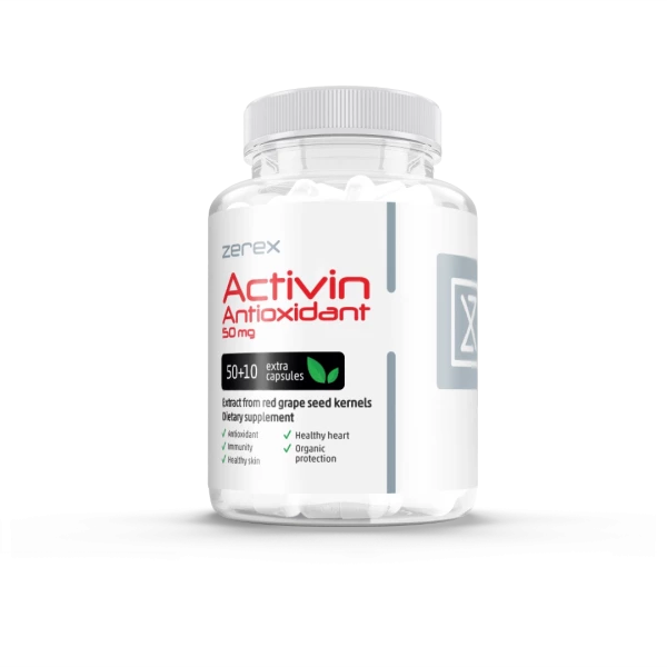 Zerex ActiVin Antioxidant - Ochrana pred oxidačným stresom 50 + 10 kapsúl Zerex ActiVin Antioxidant - Ochrana pred oxidačným stresom 50 + 10 kapsúl