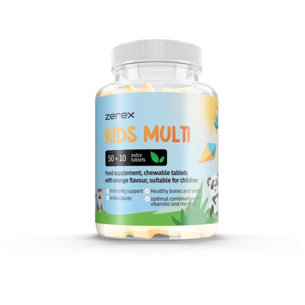 Zerex Kids Multi - silná imunita pre vaše deti 50 + 10 tabliet (so sladidlom) Zerex Kids Multi - silná imunita pre vaše deti 50 + 10 tabliet (so sladidlom)