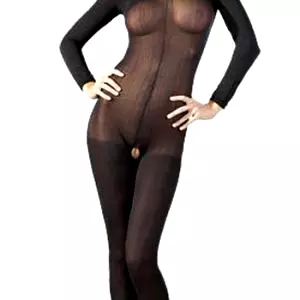 Mandy Mystery lingerie Čierny Catsuit
