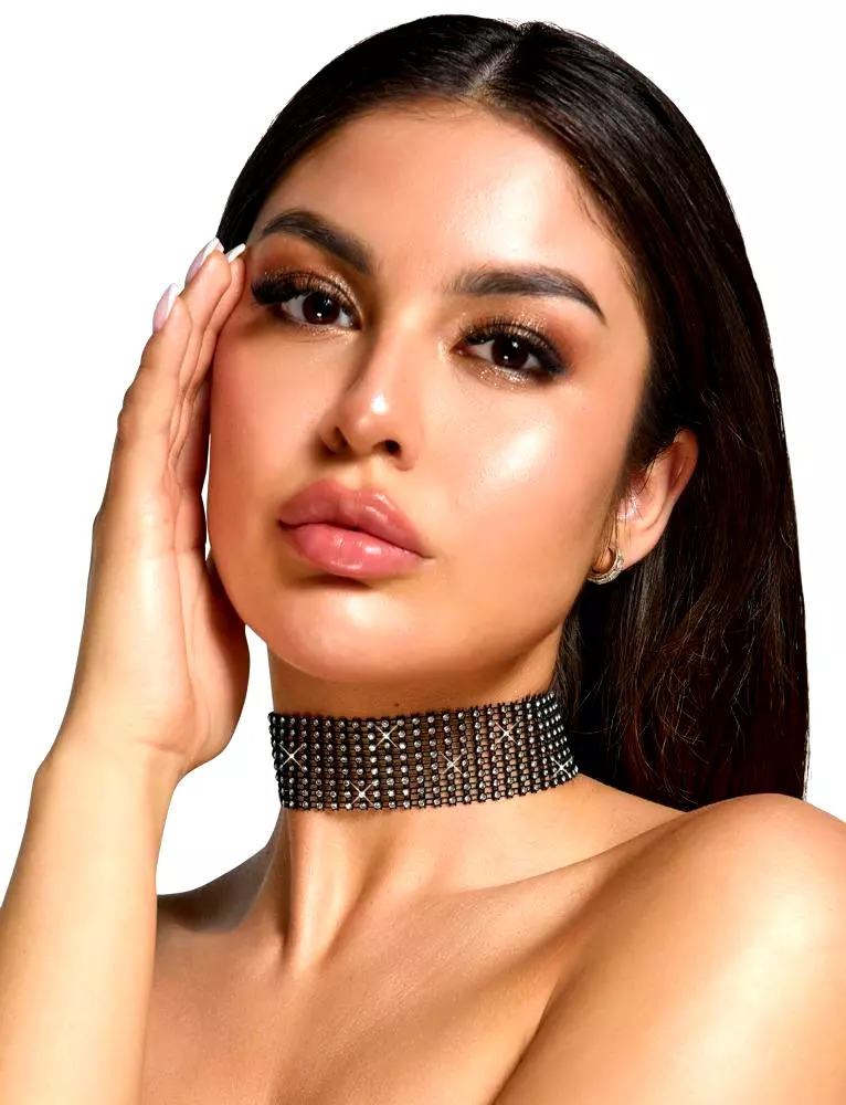 Cottelli Sparkle Glamorous Choker 2450488 Black Cottelli Sparkle Glamorous Choker 2450488 Black