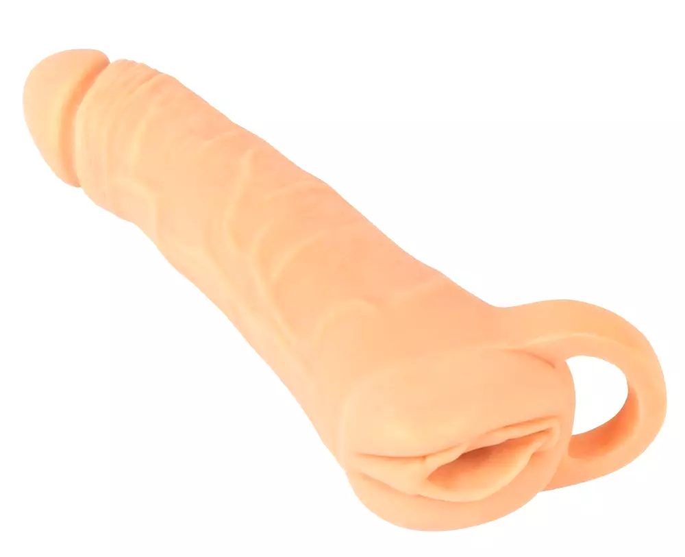 Nature Skin 2v1 Návlek na penis a masturbátor 24 cm Nature Skin 2v1 Návlek na penis a masturbátor 24 cm