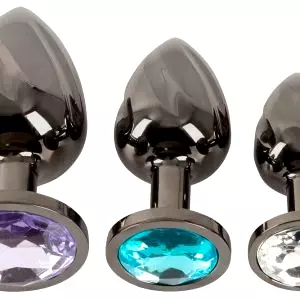 Anos Metal Butt Plug Set Black