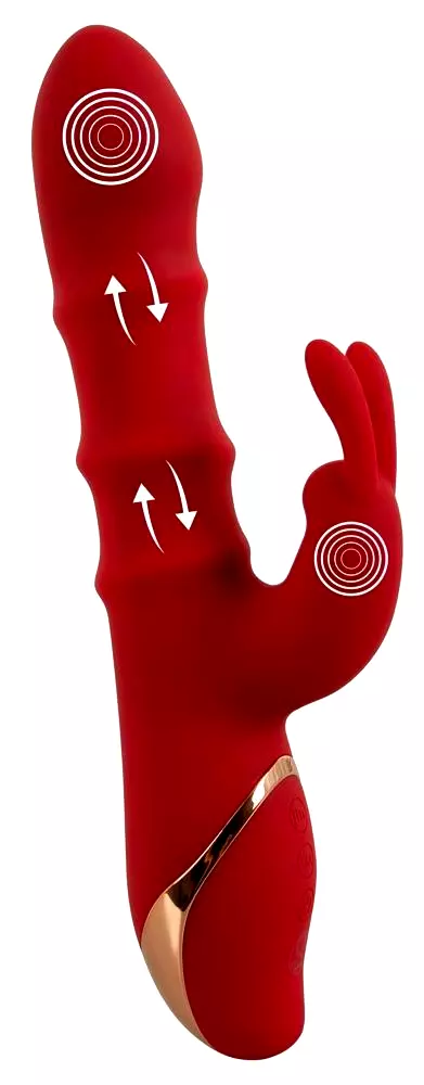 You2toys Rabbit vibrátor s 3 pohyblivými prstencami You2toys Rabbit vibrátor s 3 pohyblivými prstencami