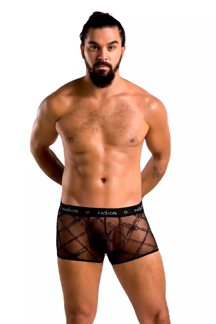 Passion MEN 032 PánskE boxerky James čierne: L/XL Passion MEN 032 PánskE boxerky James čierne: L/XL