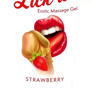 Lick it! Lubrikačný a masážny gél Jahoda 50 ml