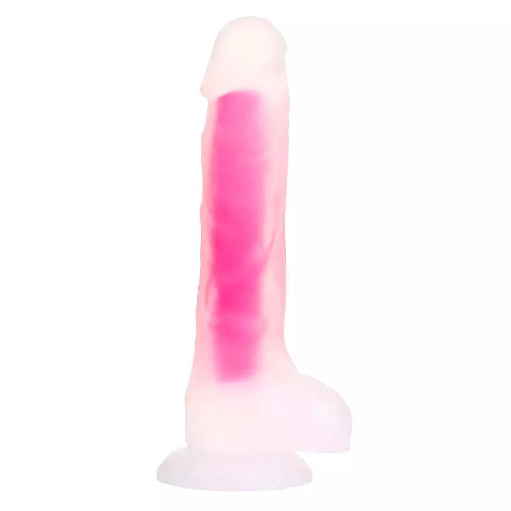 BOOM silikónové dildo svietiace v tme ružové BOOM silikónové dildo svietiace v tme ružové