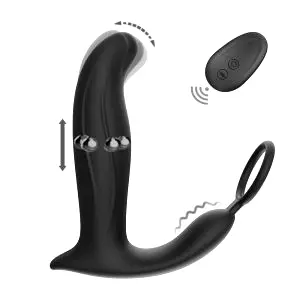 BASIC X Jerry stimulátor prostaty na diaľkové ovládanie čierny