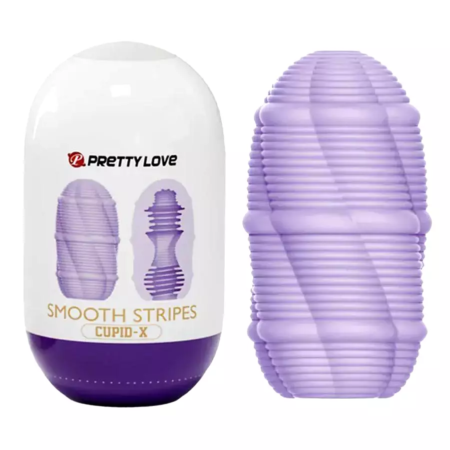 Pretty Love Smooth Stripes Cupid-X Masturbator Egg Pretty Love Smooth Stripes Cupid-X Masturbator Egg