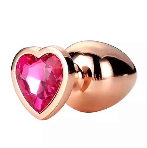 Gleaming Love análny kolík rosegold ružové srdce M Gleaming Love análny kolík rosegold ružové srdce M