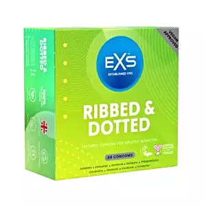 EXS Ribbed and Dotted pack Kondómy 48 ks