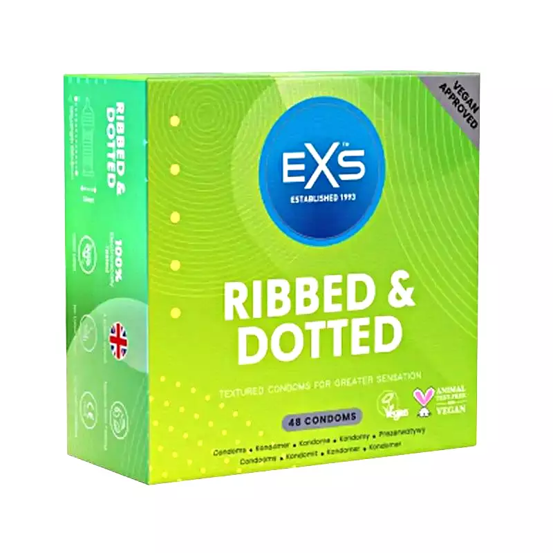 EXS Ribbed and Dotted pack Kondómy 48 ks EXS Ribbed and Dotted pack Kondómy 48 ks
