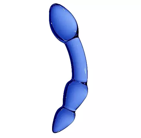 Chrystalino Superior Sklenené dildo obojstranné - modré Chrystalino Superior Sklenené dildo obojstranné - modré
