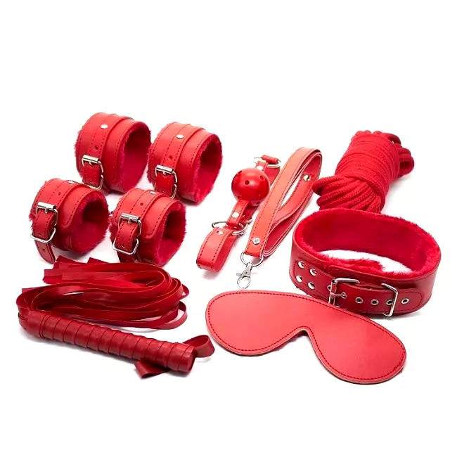 BASIC X Osemdielna BDSM sada červená BASIC X Osemdielna BDSM sada červená