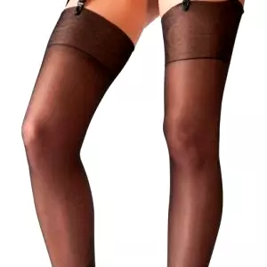 Cottelli Legwear Pančuchy - čierne: 5 (XL)
