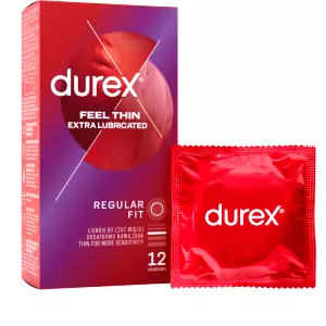 Durex kondómy Feel Thin Fetherlite Elite Extra Lubricated 12 ks