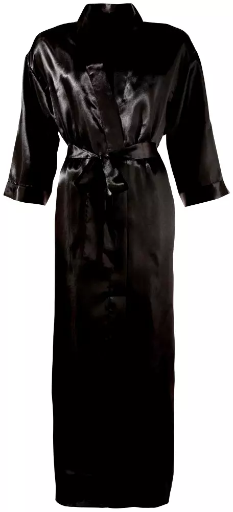 Cottelli Lingerie Kimono dlouhé - černé: S/M Cottelli Lingerie Kimono dlouhé - černé: S/M