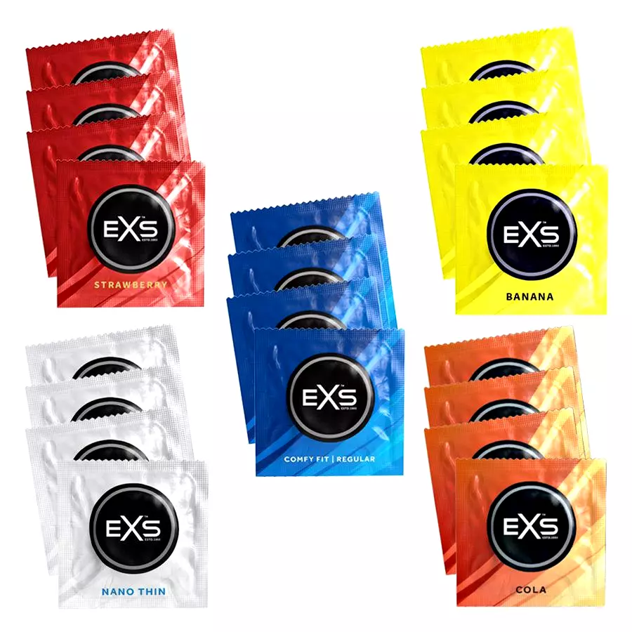 EXS kondomy Mix II. testovací sada 20 ks EXS kondomy Mix II. testovací sada 20 ks