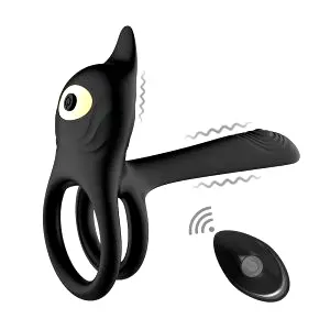 BASIC X Daji párový vibrátor rozširujúci penis čierny