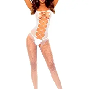 Passion bodystocking BS124 bílý