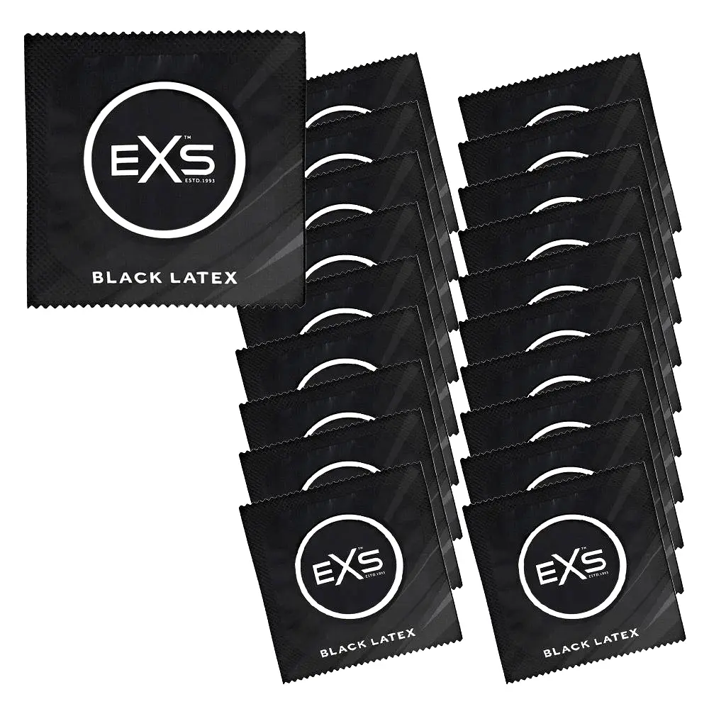 EXS Sada kondomů Black Latex 20 ks EXS Sada kondomů Black Latex 20 ks