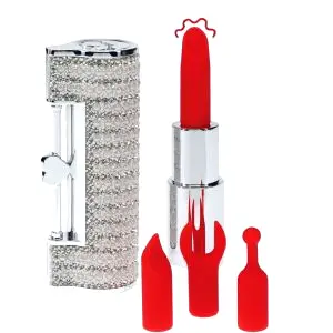 Loveline Angel Lipstick minivibrátor se 4 nástavci