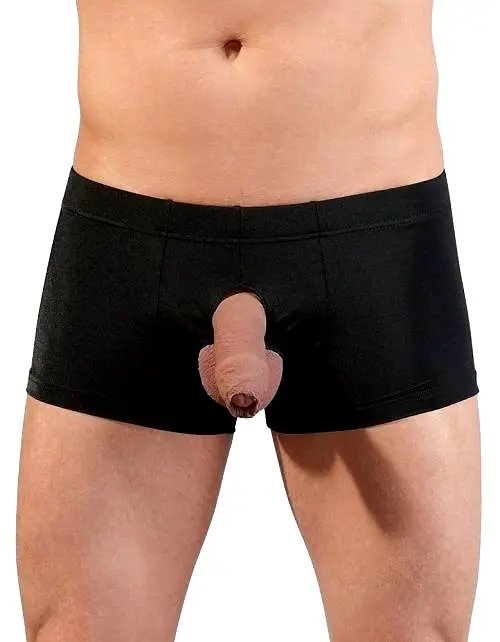 Svenjoyment Pánske boxerky s otvormi vpredu - čierne: XL Svenjoyment Pánske boxerky s otvormi vpredu - čierne: XL