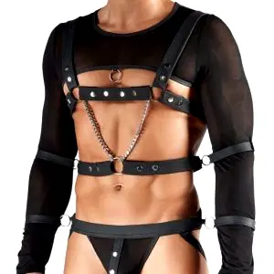Svenjoyment Bondage Pánsky 3-dielny set čierny L
