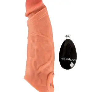 Realistixxx RealSleeve vibračný návlek na penis s diaľkovým ovládačom