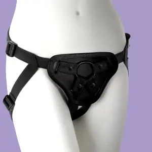 Snap strap-on Postroj na připínací penis černý