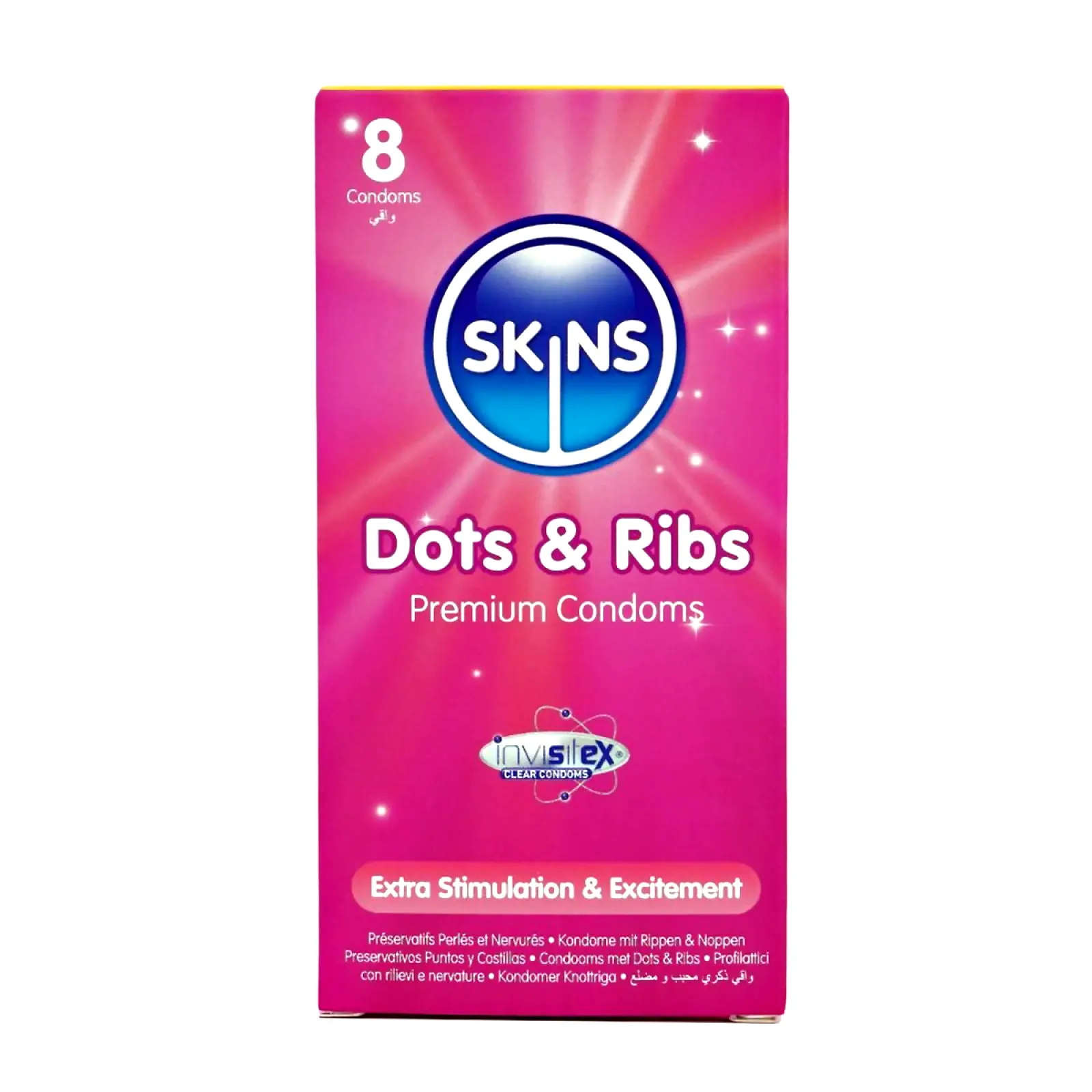SKINS kondomy Dots and ribs 8 ks SKINS kondomy Dots and ribs 8 ks