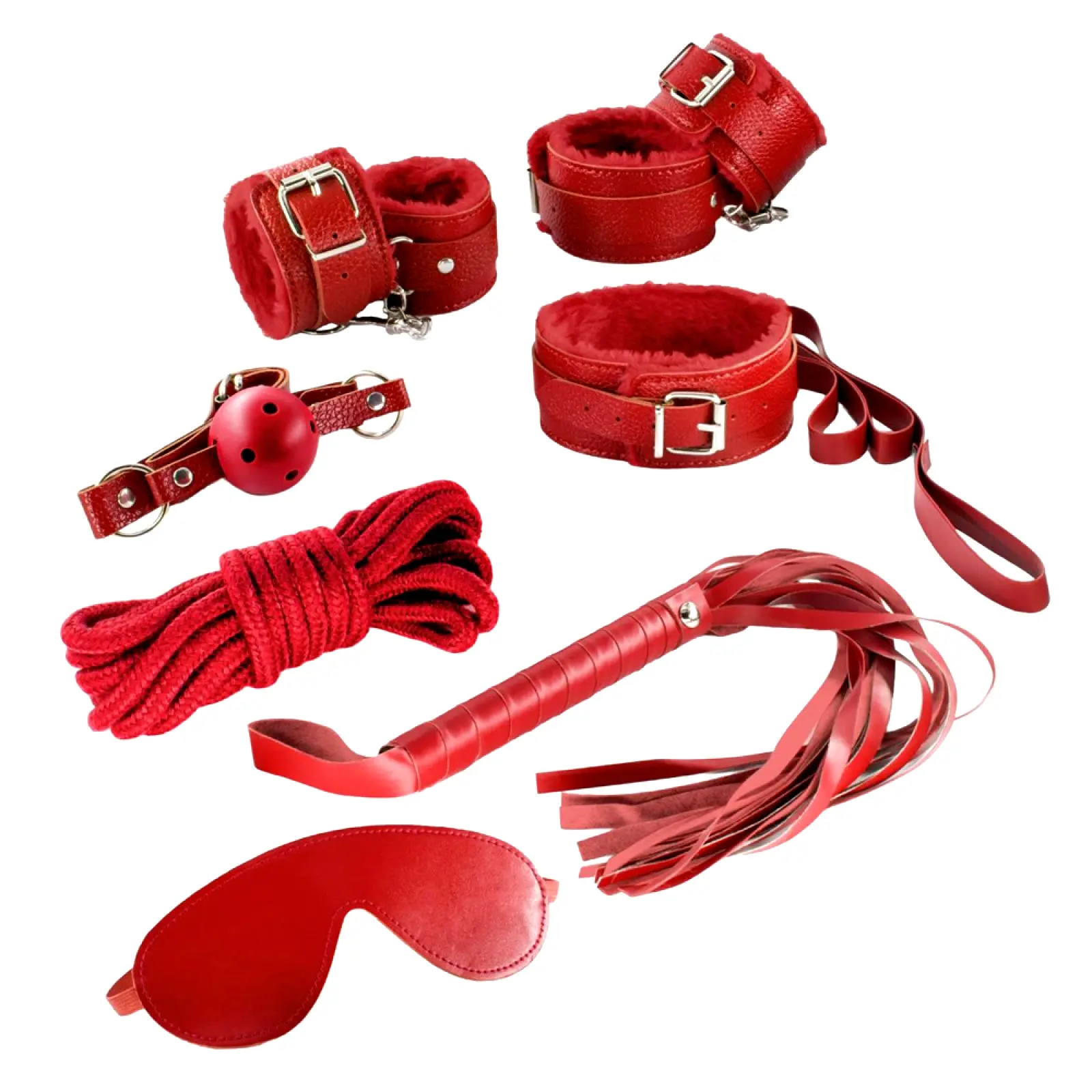 Crushious BDSM set 8 ks - červený Crushious BDSM set 8 ks - červený