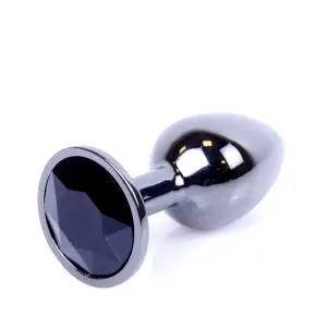 HeavyFun Dark Silver anální kolík S - černý