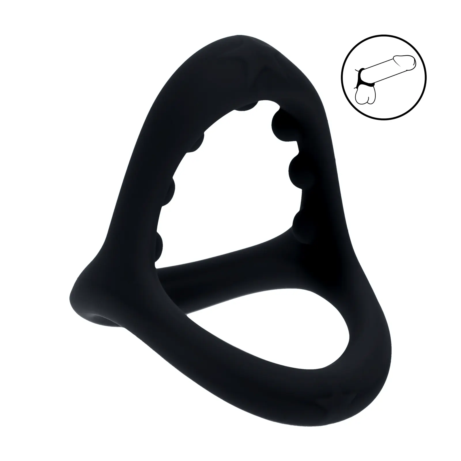 Levelz Soft Bead Grip erekční kroužek černý Levelz Soft Bead Grip erekční kroužek černý