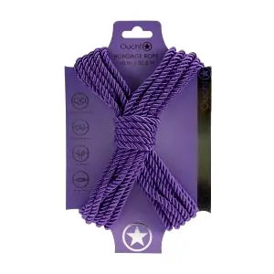 Ouch! Bondážní lano polyester-bavlna 10 m fialové