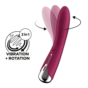 Satisfyer Spinning Vibe 1 vibrátor - vínový