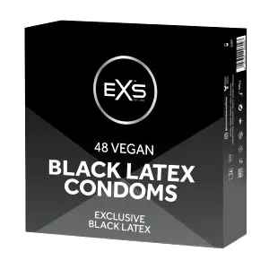 EXS Black Latex kondomy 48 ks