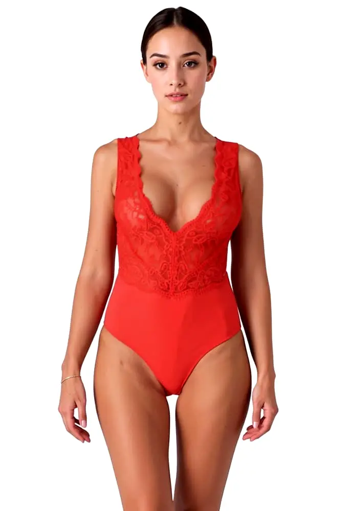 Passion EVALIE body - červené XL Passion EVALIE body - červené XL