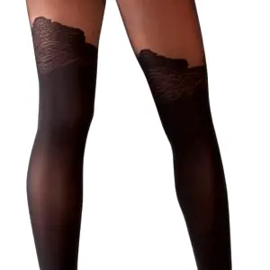 Cottelli Legwear pančucháče so vzorom čiernej 3 (M)