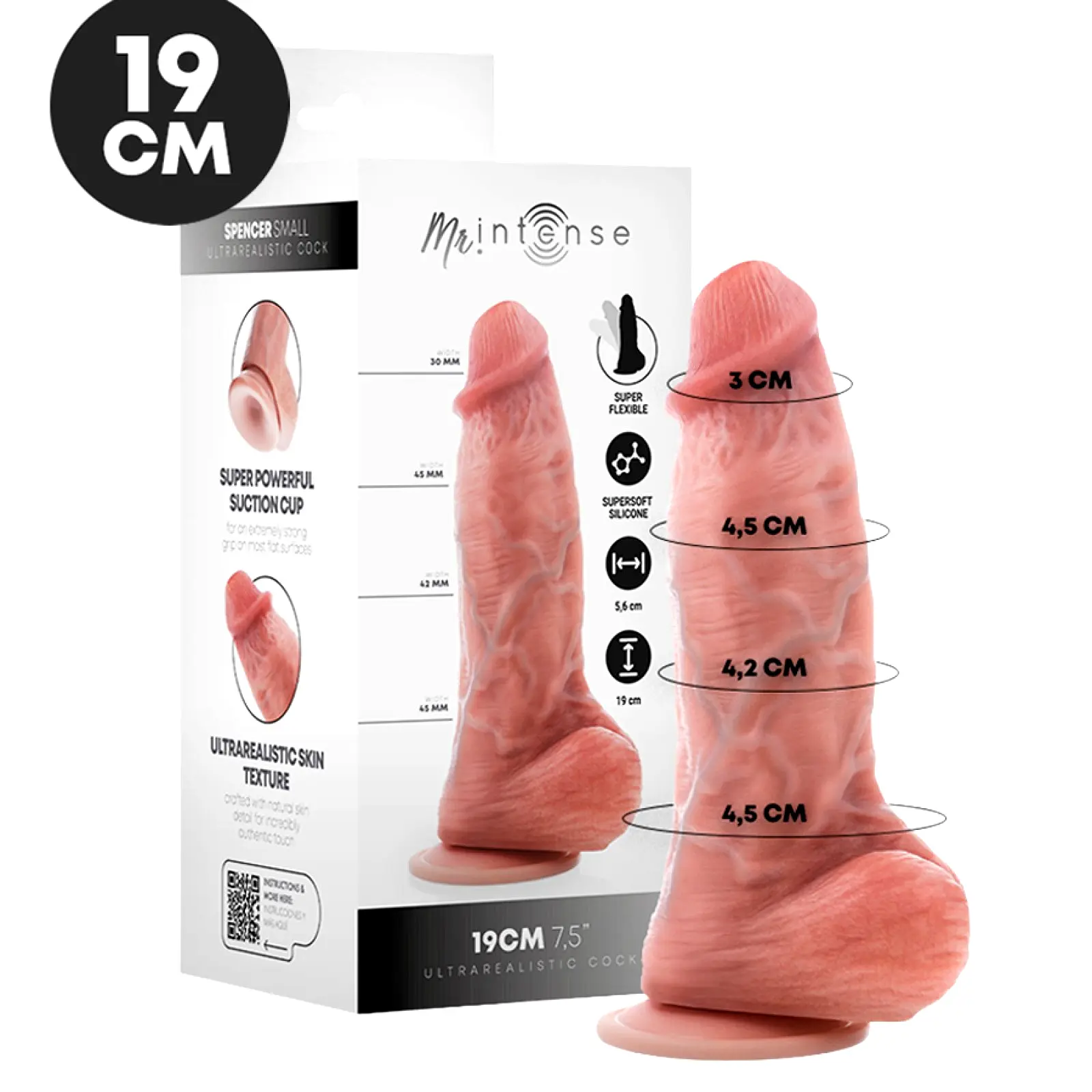Small Spencer realistické dildo 19 cm Small Spencer realistické dildo 19 cm