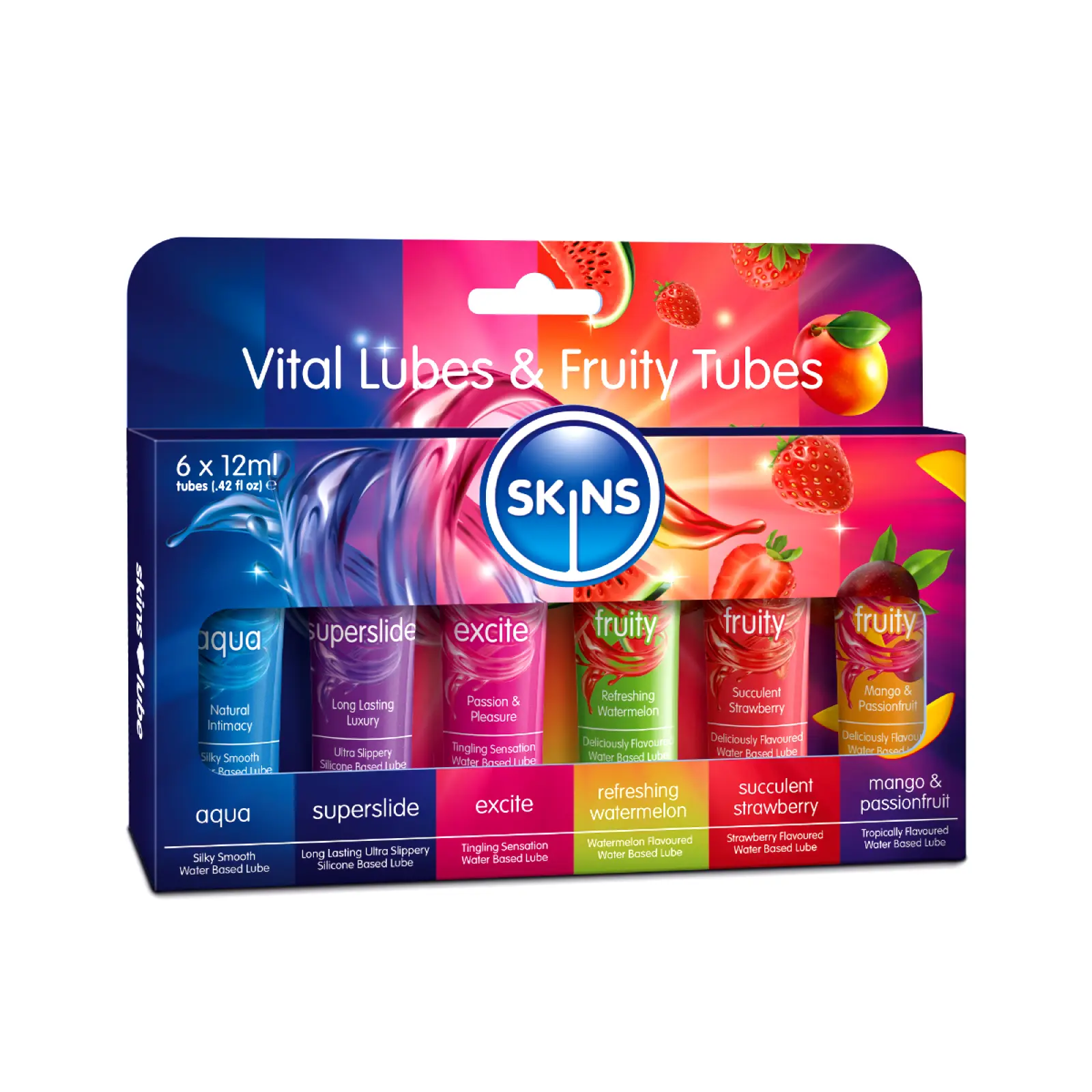 SKINS sada lubrikačných gélov 6 x 12 ml SKINS sada lubrikačných gélov 6 x 12 ml