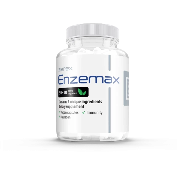 Zerex Enzemax pre podporu trávenia 50 + 10 kapsúl Zerex Enzemax pre podporu trávenia 50 + 10 kapsúl