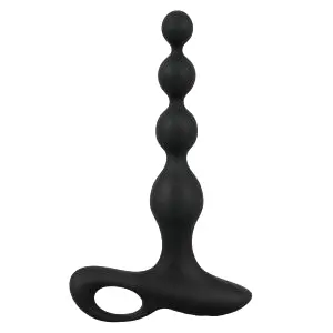 Black Velvets vibrační anální korále černé