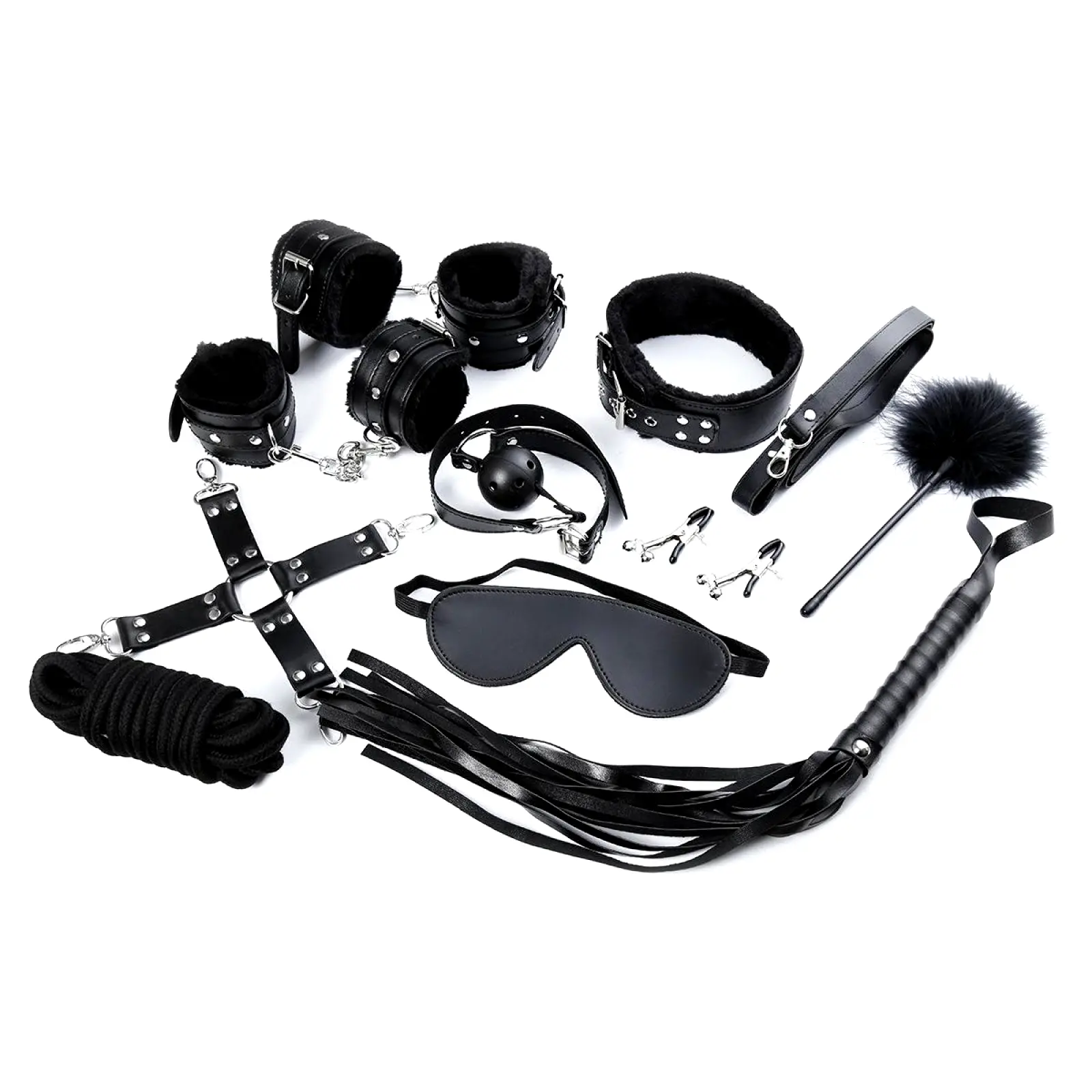 BASIC X desaťdielna BDSM sada čierna BASIC X desaťdielna BDSM sada čierna