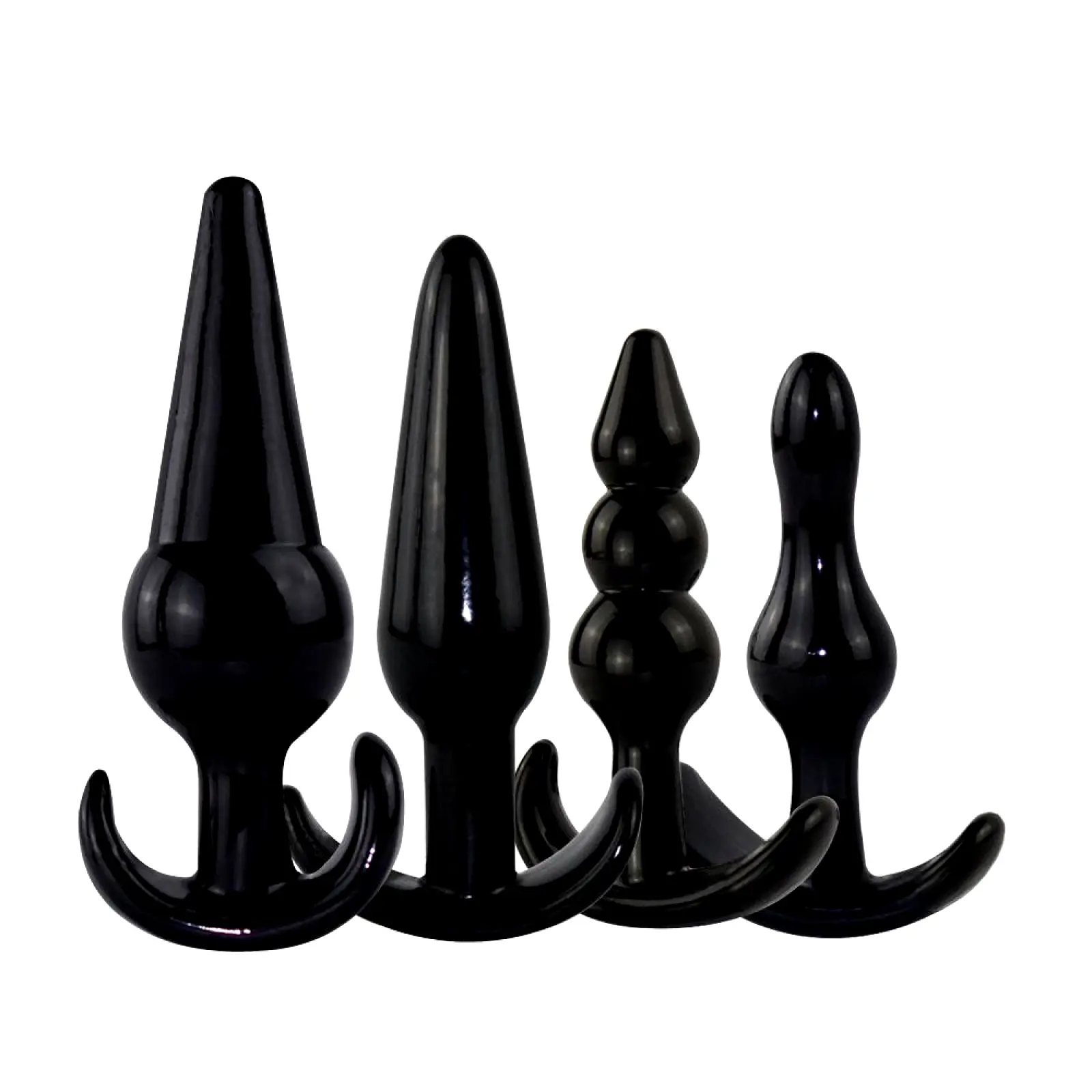 BASIC X Harley set análnych kolíkov 4 ks čierne BASIC X Harley set análnych kolíkov 4 ks čierne