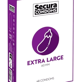 Secura Eggplant extra large condom 60mm 48 pcs