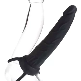 Dual Análne Dildo – vaginálna aj análna stimulácia  naraz – čierna