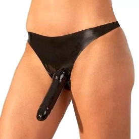 LateX Latexové nohavičky s dildom S-L