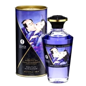 Shunga Hrejivý masážny olej s afrodiziakmi – exotické ovocie 100 ml