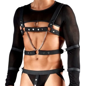 Svenjoyment Bondage Pánsky 3-dielny set čierny S