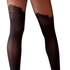 Cottelli Legwear pančucháče so vzorom čiernej 3 (M)
